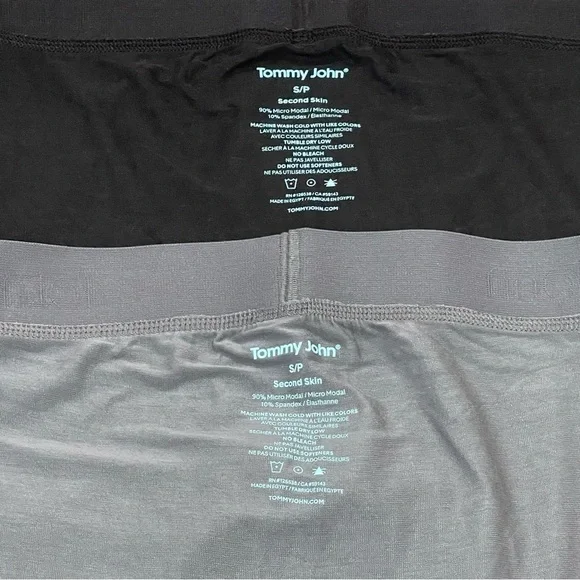 TOMMY JOHN Second Skin 4-Inch Boxer Briefs 2-Pck Assorted Colors - Sz - S (B589)